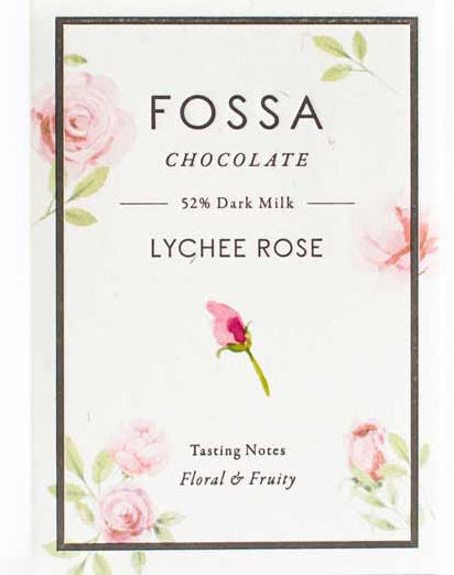 Fossa Tanzania 52% Milk Chocolate with Lychee & Rose | Artisan