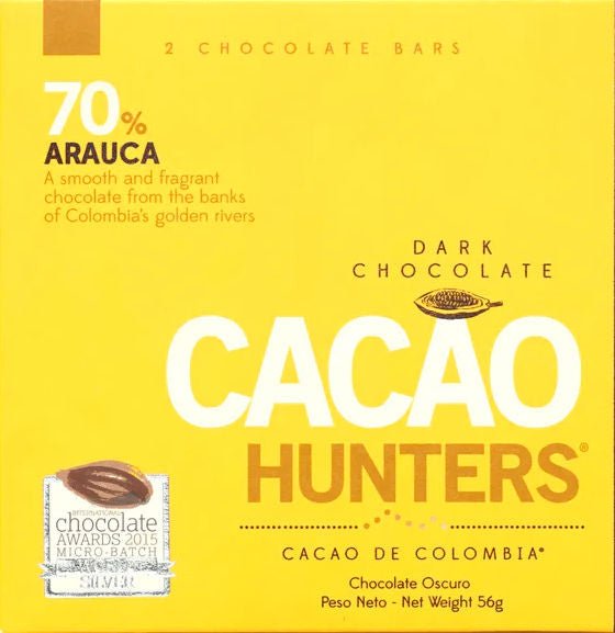 Cacao Hunters Arauca Colombia, 70% Dark Chocolate - Chocolate Collective Canada