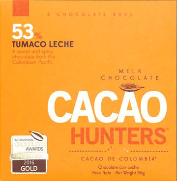 Cacao Hunters Tumaco Colombia 53% Milk Chocolate - Chocolate Collective Canada