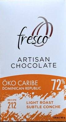 Fresco OKO Caribe Dominican Republic 72% Dark Chocolate (Organic) (212) - Chocolate Collective Canada