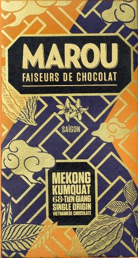 Marou Tien Giang 68% Dark Chocolate with Calamondin Kumquat - Chocolate Collective Canada