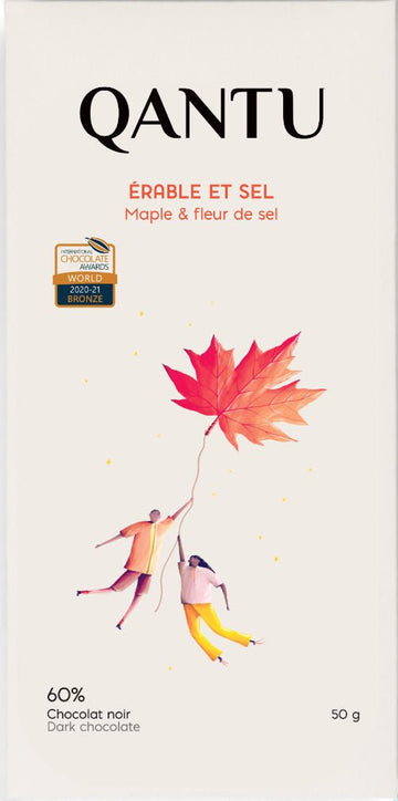 Qantu 60% Dark Chocolate with Quebec maple sugar and Maras fleur de sel (Organic) - Chocolate Collective Canada