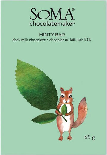 Soma 51% Milk Chocolate with organic mint oil - Chocolate Collective Canada