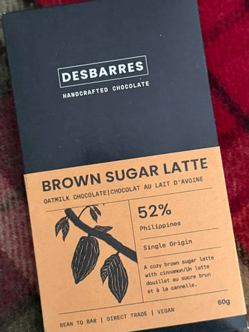 Desbarres 52% Oat Milk Chocolate with brown sugar latte (Vegan)