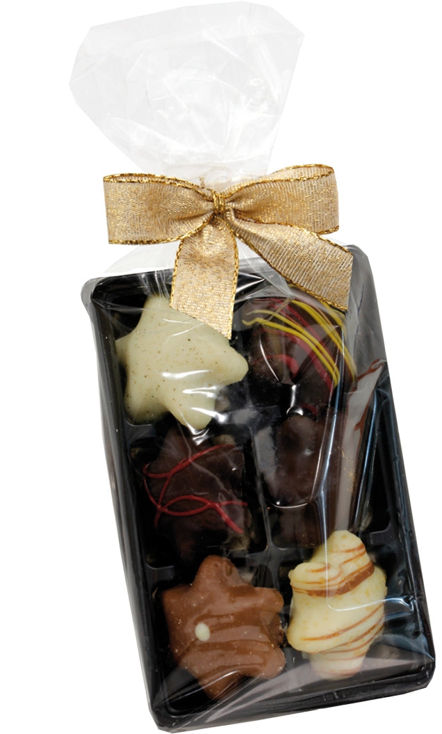 Coppeneur Dark, Milk & White Chocolate Christmas Stars (with alcohol)