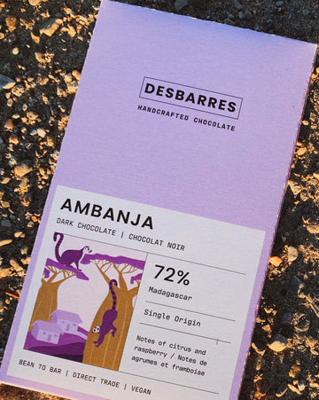 Desbarres Ambanja Madagascar 72% Dark Chocolate (Organic)