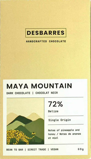 Desbarres Maya Mountain Belize 72% Dark Chocolate (Organic)