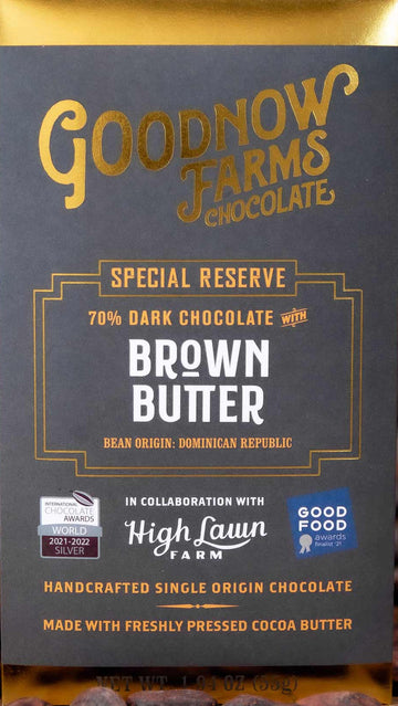 Goodnow Farms Dominican Republic 70% Dark Chocolate with browned butter