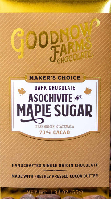 Goodnow Farms Guatemala 70% Dark Chocolate with maple sugar