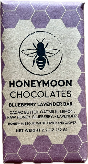 Honeymoon Peru 41% White Chocolate with organic blueberries & organic lavender