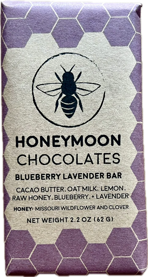 Honeymoon Peru 41% White Chocolate with organic blueberries & organic lavender