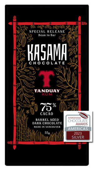 Kasama 75% Dark Chocolate with Tanduay Gold Philippine Rum