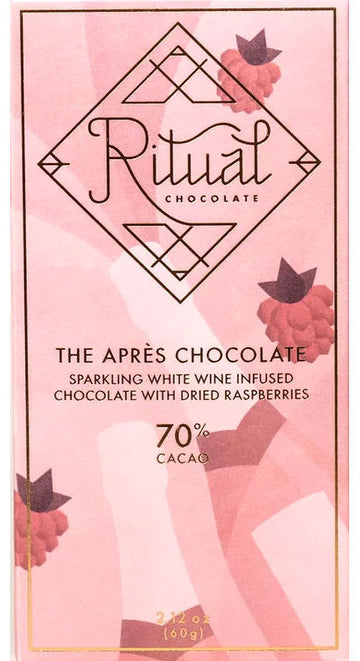 Ritual 70% Dark Chocolate with Champagne & raspberries