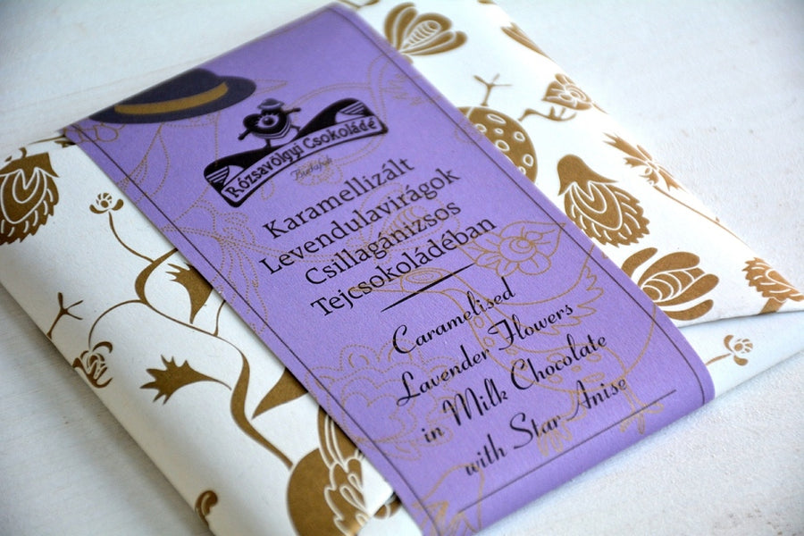 Rozsavolgyi 40% Milk Chocolate with caramelized lavender & star anise