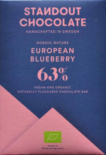 Standout 63% Dark Chocolate with European blueberries (Organic)