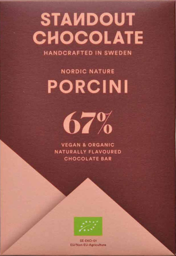 Standout 63% Dark Chocolate with porcini mushrooms (Organic)