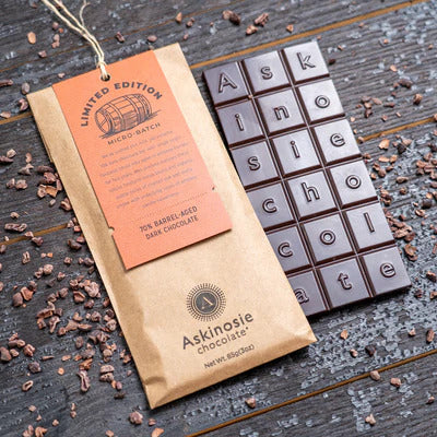 Askinosie Whisky Barrel-Aged 70% Dark Chocolate (Limited Edition)