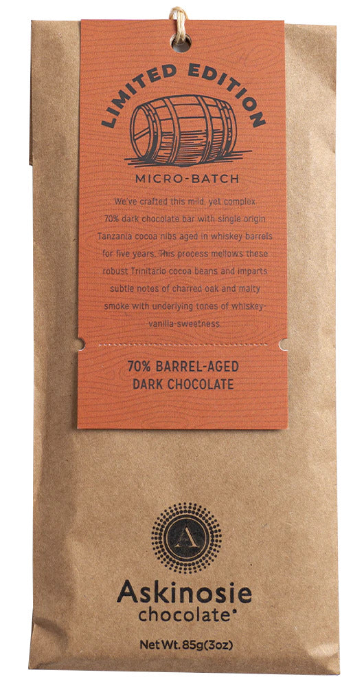 Askinosie Whisky Barrel-Aged 70% Dark Chocolate (Limited Edition)