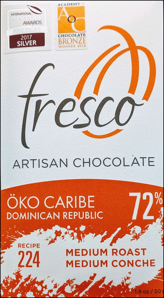 Fresco Oko Caribe Dominican Republic 72% Dark Chocolate (224) - Chocolate Collective Canada
