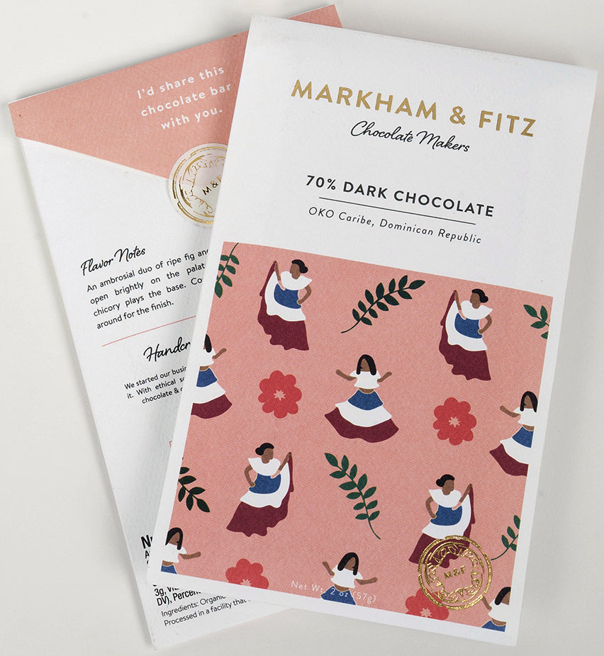 Markham & Fitz OKO Caribe 70% Dark Chocolate (Organic) - Chocolate Collective Canada