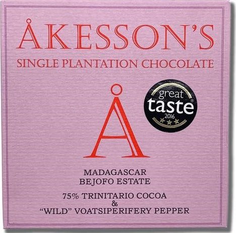 Akesson's Madagascar 75% Dark Chocolate with wild pepper (Organic) - Chocolate Collective Canada