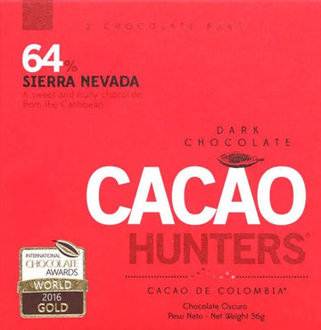 Cacao Hunters Sierra Nevada Colombia 64% Dark Chocolate - Chocolate Collective Canada