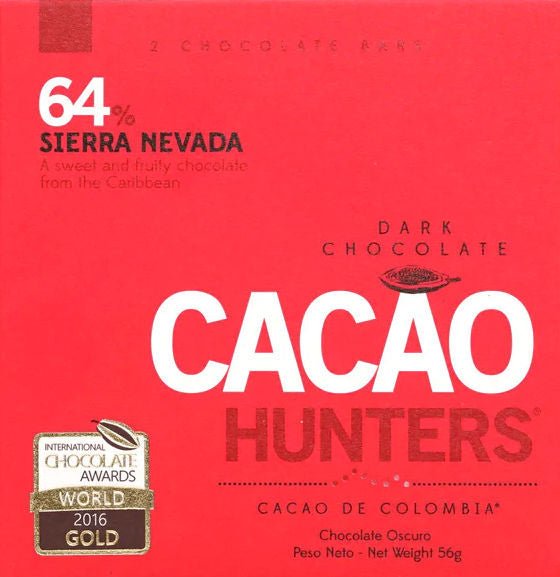 Cacao Hunters Sierra Nevada Colombia 64% Dark Chocolate - Chocolate Collective Canada