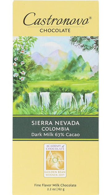 Castronova Sierra Nevada Columbia 63% Milk Chocolate (Organic) - Chocolate Collective Canada