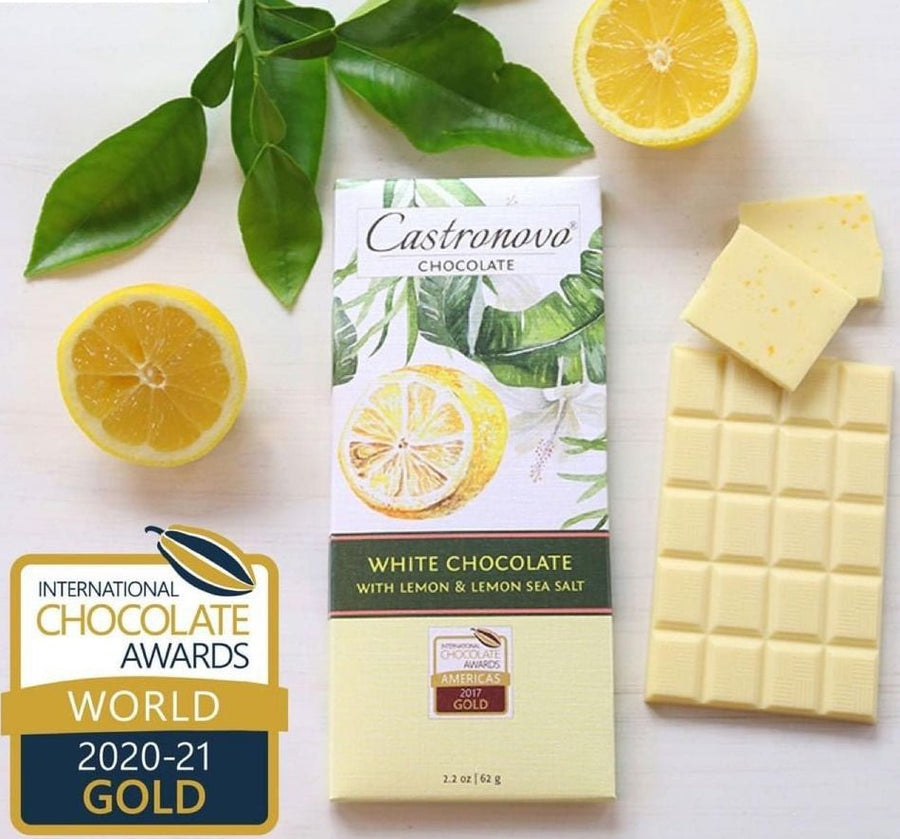Castronovo White Chocolate with lemon & lemon salt (Organic) - Chocolate Collective Canada