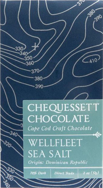 Chequessett Dominican 72% Dark Chocolate with Wellfleet sea salt (Organic) - Chocolate Collective Canada