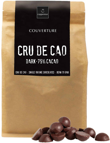 Coppeneur 75% Dark Chocolate Couverture (Organic) (1.5Kg) - Chocolate Collective Canada