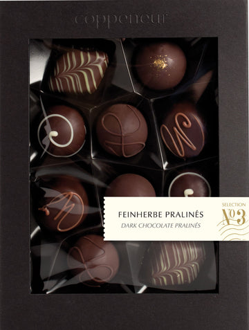 Coppeneur Dark Chocolate Pralines Collection (10 pralines with & without alcohol) - Chocolate Collective Canada