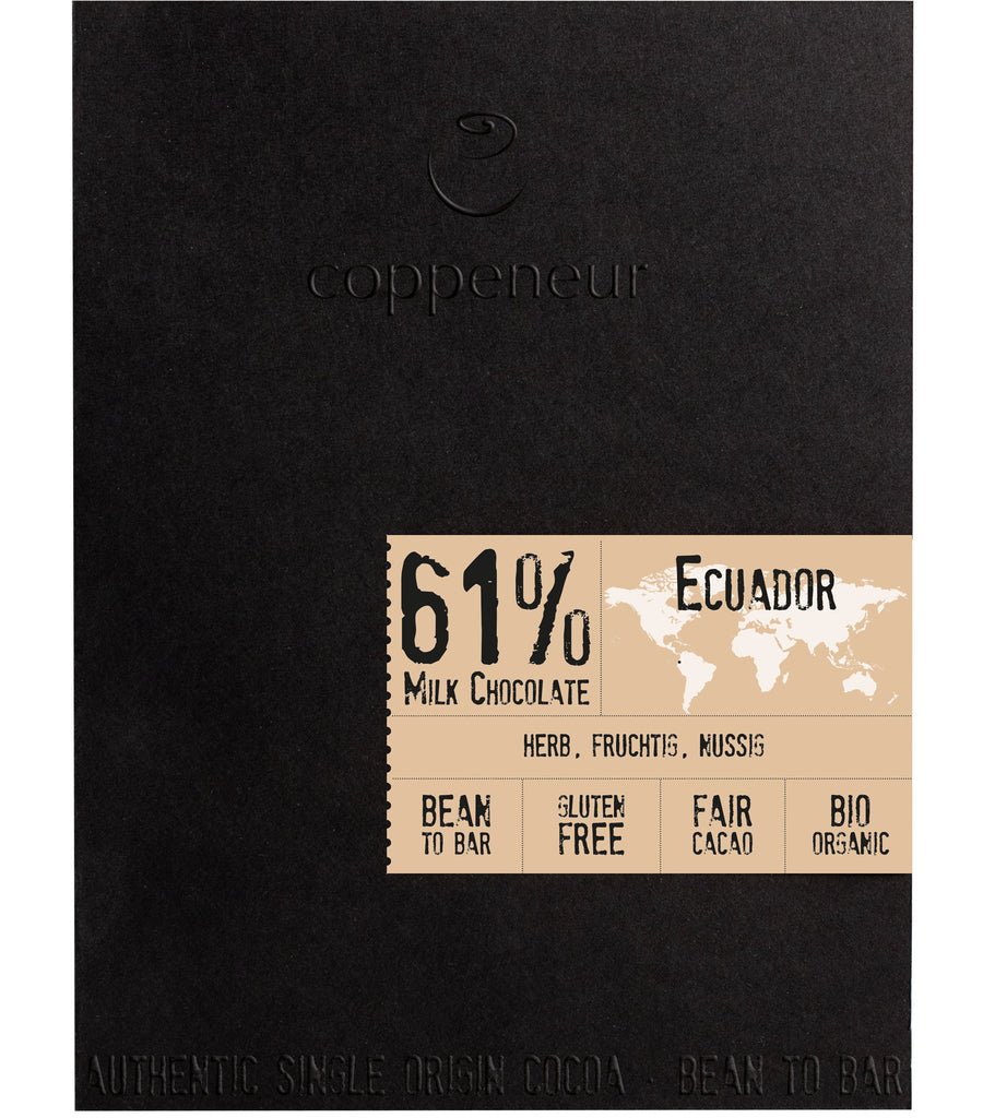 Coppeneur Ecuador 61% Dark Milk Chocolate (Organic) - Chocolate Collective Canada