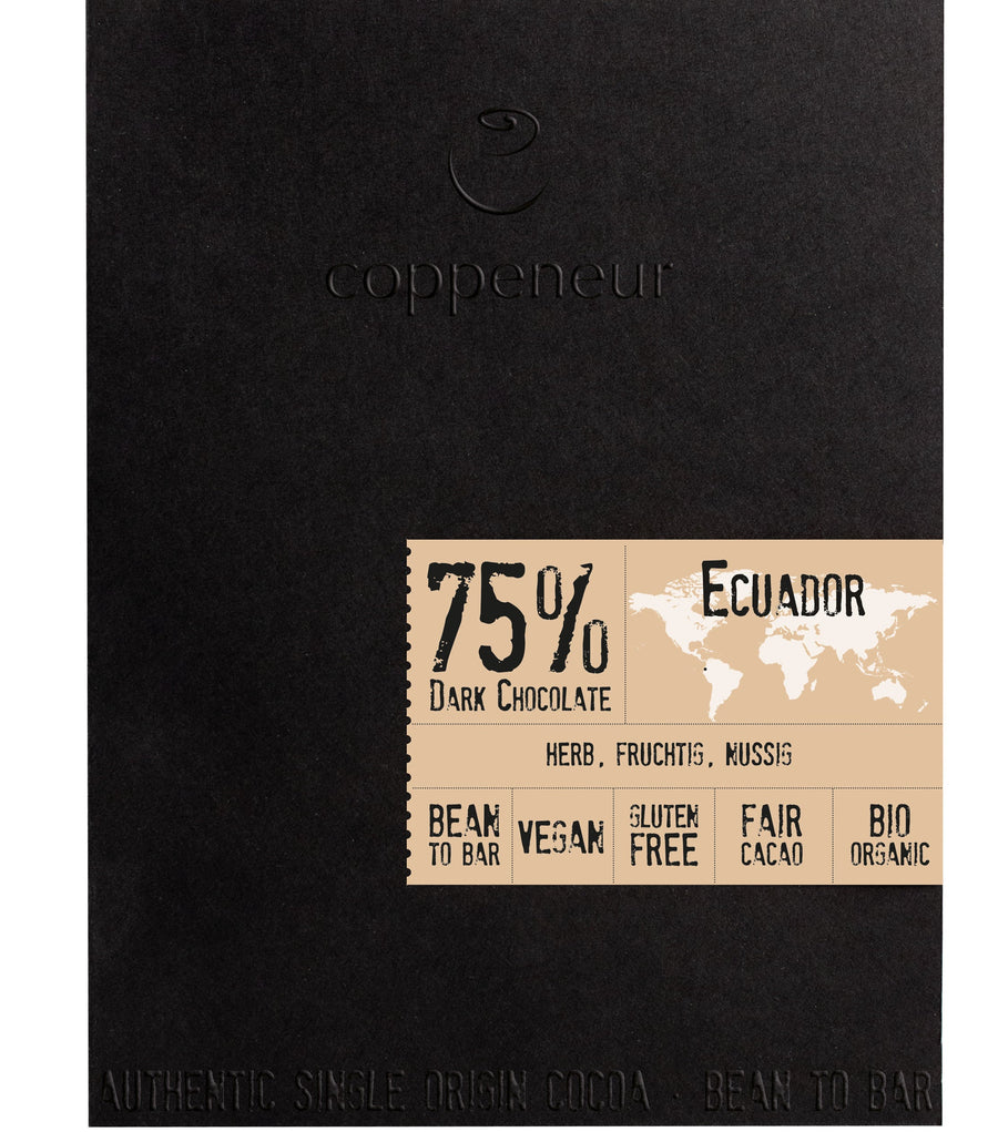 Coppeneur Ecuador 75% Dark Chocolate (Organic) - Chocolate Collective Canada