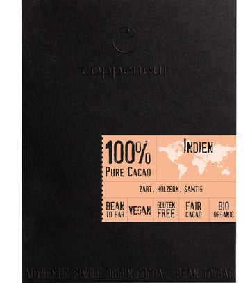 Coppeneur India 100% Dark Chocolate (Organic) - Chocolate Collective Canada