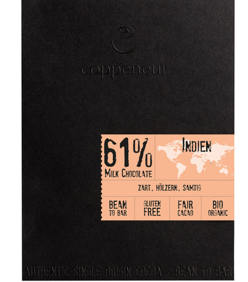 Coppeneur India 61% Milk Chocolate (Organic) - Chocolate Collective Canada
