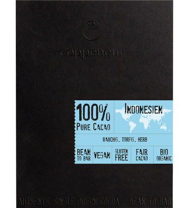 Coppeneur Indonesia 100% Dark Chocolate (Organic) - Chocolate Collective Canada