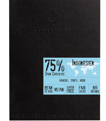 Coppeneur Indonesia 75% Dark Chocolate (Organic) - Chocolate Collective Canada