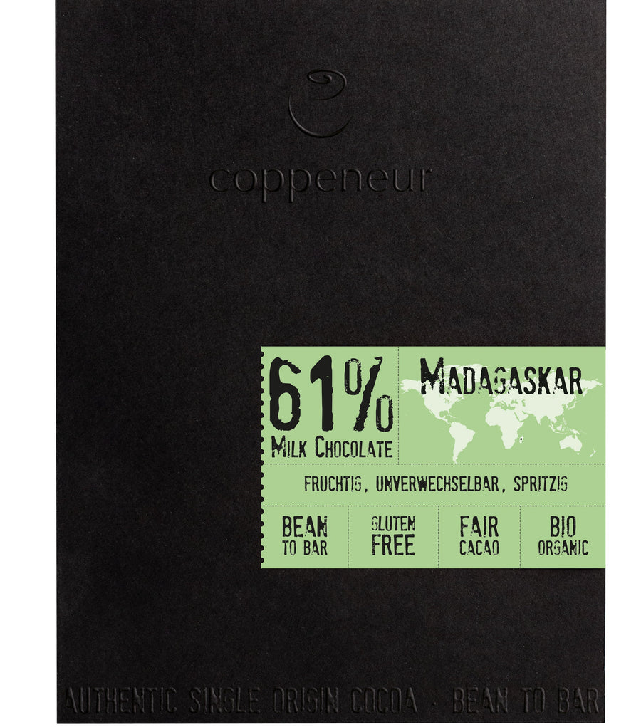 Coppeneur Madagascar 61% Milk Chocolate (Organic) - Chocolate Collective Canada