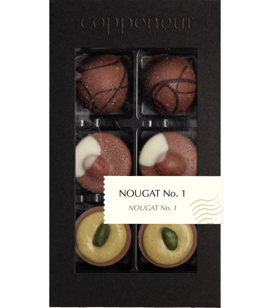 Coppeneur Milk Chocolate Nougat Pralines (6 nut pralines without alcohol) - Chocolate Collective Canada