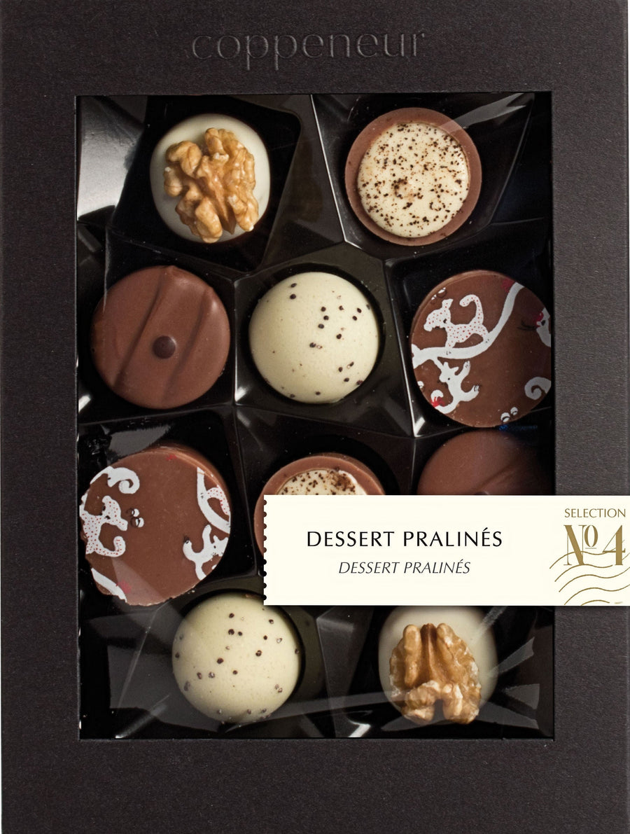 Coppeneur Milk & White Chocolate Dessert Pralines Collection (10 pralines with & without alcohol) - Chocolate Collective Canada