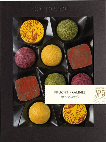 Coppeneur White Chocolate Fruit Pralines Collection (10 pralines without alcohol) - Chocolate Collective Canada