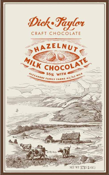 Dick Taylor 55% Milk Chocolate with hazelnuts (Organic) - Chocolate Collective Canada