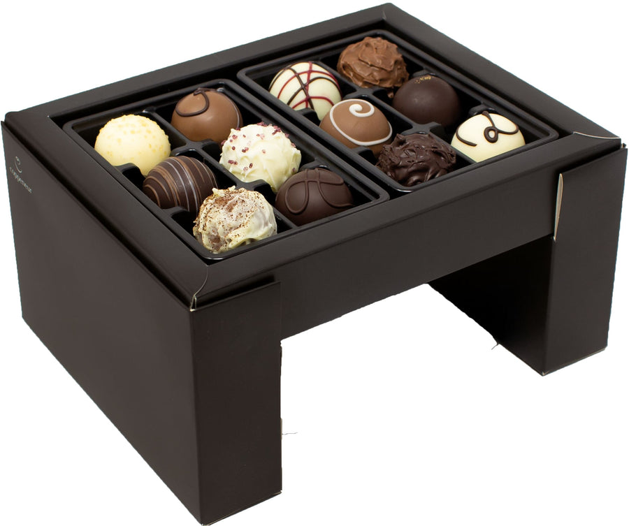(Flying in from Germany on December 7th) Coppeneur Truffles Collection in Award-Winning Box (12 truffles with alcohol) - Chocolate Collective Canada