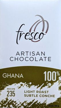 Fresco Ghana 100% Dark Chocolate (235) (Organic) - Chocolate Collective Canada