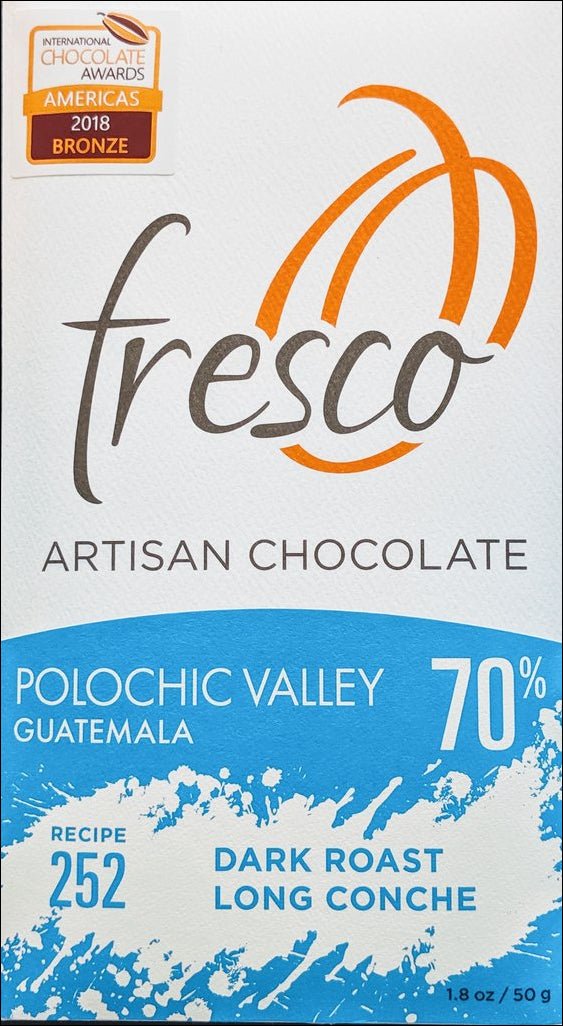 Fresco Polochic Valley Guatemala 70% Dark Chocolate (Organic) (252) - Chocolate Collective Canada