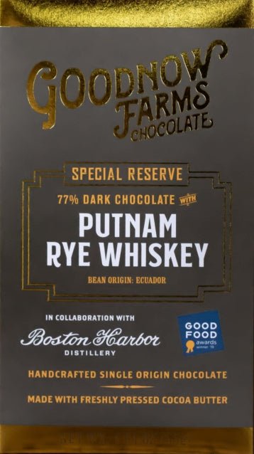 Goodnow Farms Ecuador 77% Dark Chocolate with Putnam Rye Whisky - Chocolate Collective Canada