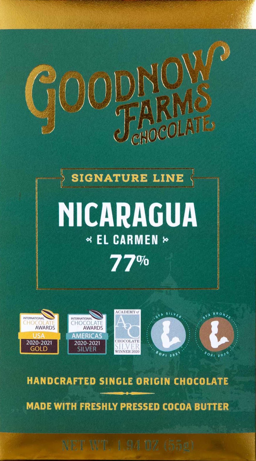Goodnow Farms Nicaragua 77% Dark Chocolate - Chocolate Collective Canada