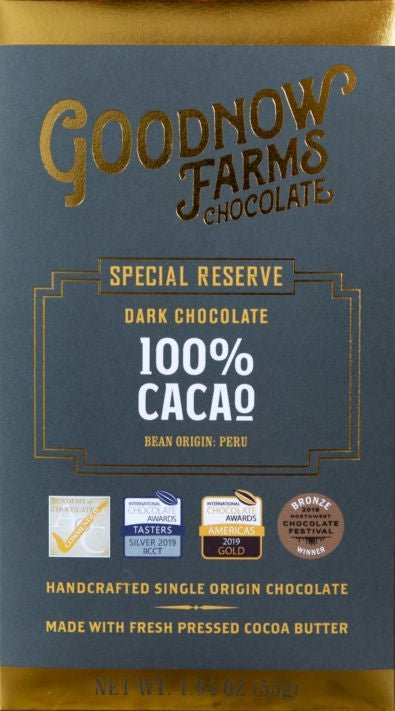 Goodnow Farms Ucayali Peru 100% Dark Chocolate - Chocolate Collective Canada
