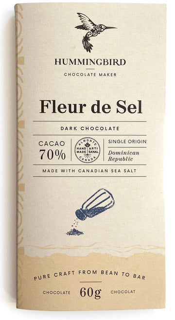 Hummingbird 70% Dark Chocolate with sea salt (Organic) - Chocolate Collective Canada